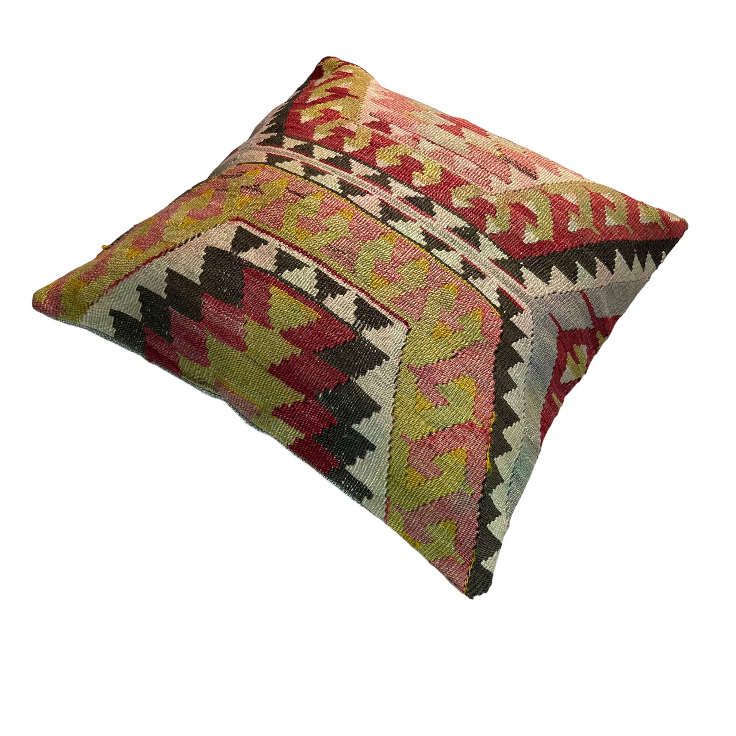 Housse de coussin Kilim turc vintage, 45 x 45 cm