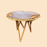 Janine Abraham Rattan Tripod Coffee Table