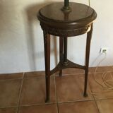 Guéridon-lampadaire table d appoint décor en bronze tête et pieds de boucs