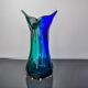 Sommerso green and blue vase by Seguso, Murano glass, Italy, 1970