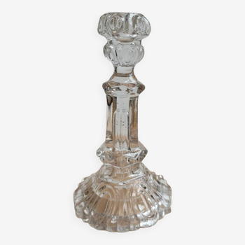 Small molded glass candlestick