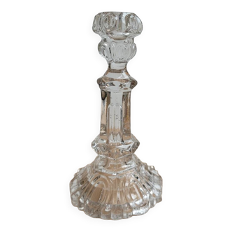Small molded glass candlestick