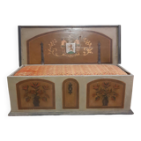 Large painted bench chest 149X58