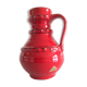 Fat Lava red ceramic vase by Pfortner Keramik / vintage 60s-70s
