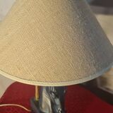 horse head lamp and jute lampshade 44x30 very good condition