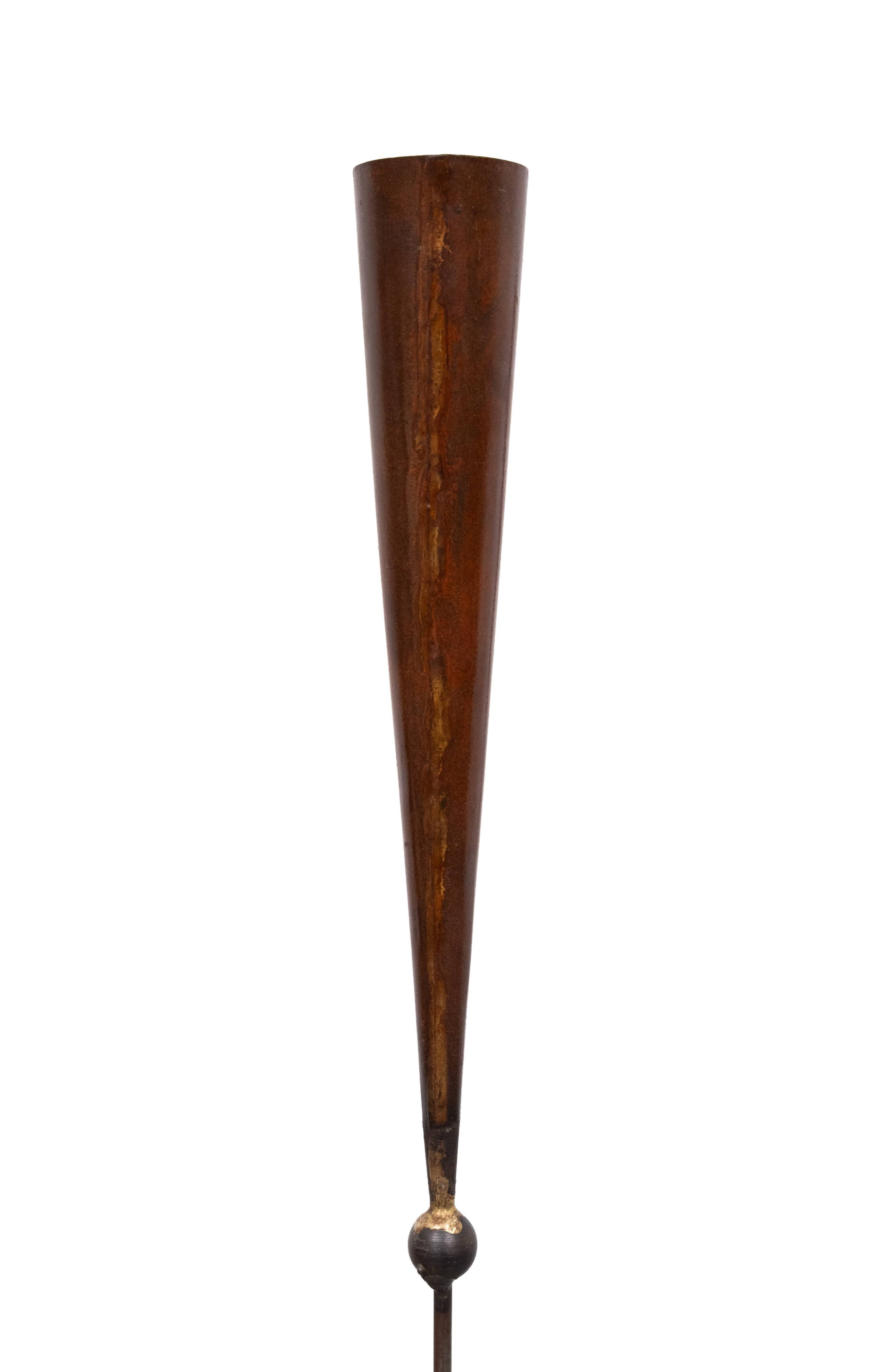 Pieter Spruyt handmade Brass 3 Brutalist Torchères