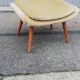 Vintage stool beige fabric