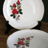 6 dessert plates from Moulin des loups, "Carmen" model, in very good condition