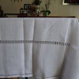 Old linen tablecloth 235 x 150 monogram AM