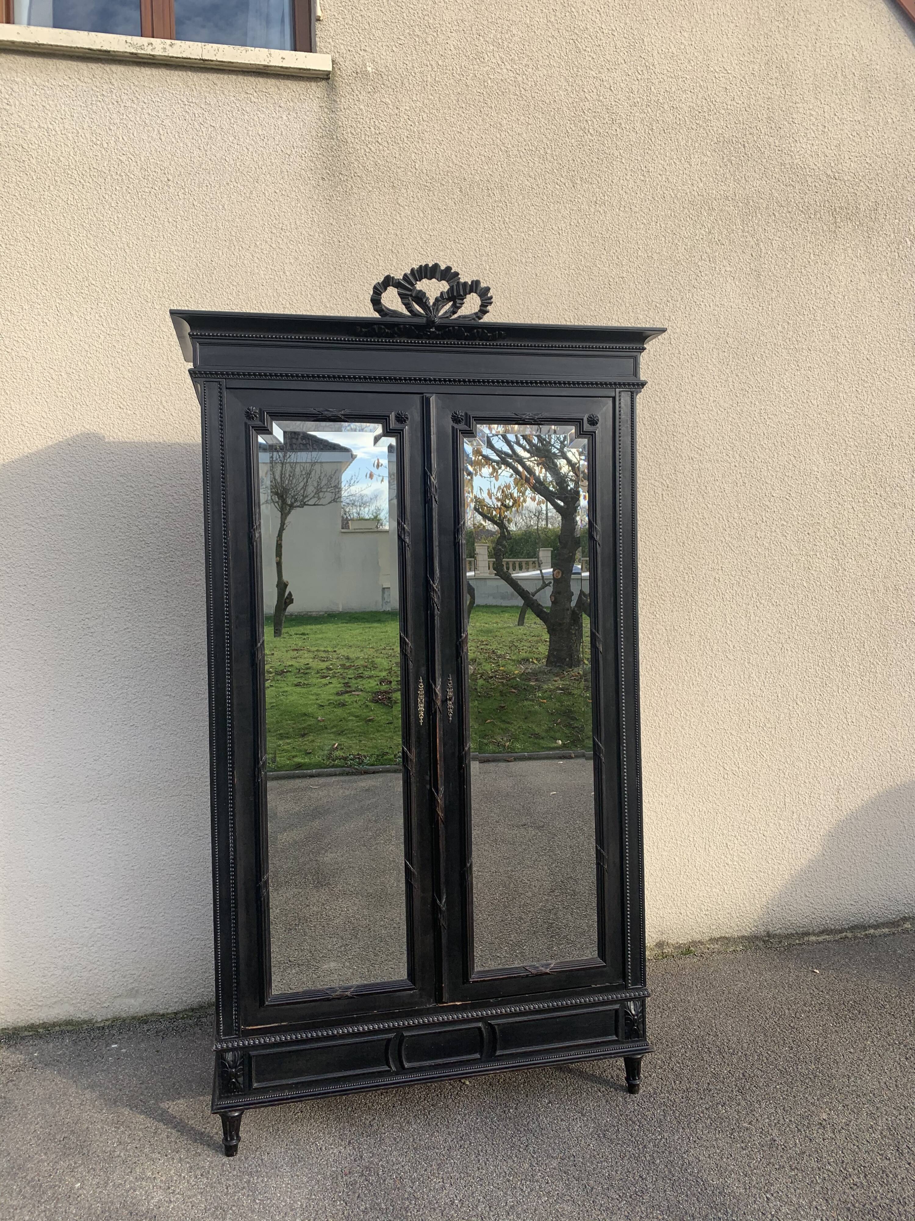Black notary cabinet