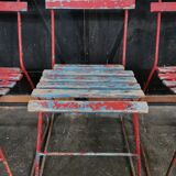 4 anciennes chaises de bistrot brasserie ancre 40's