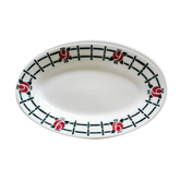Oval dish, vintage ravine in earthenware the Amandinoise of Saint-Amand