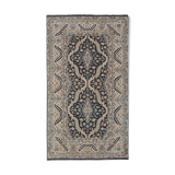 Handknotted Indigo Turkish Oushak Rug with Medallion 3'1" X 5'4"