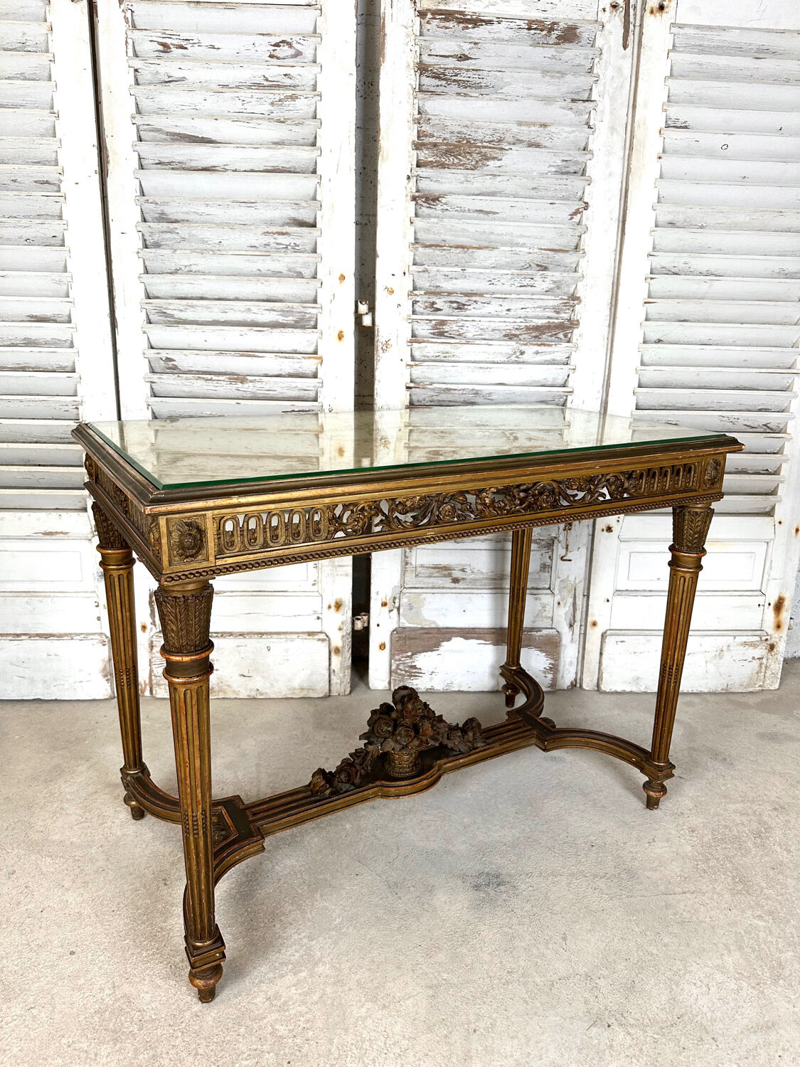 Golden Louis XVI style table