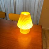 Yellow Murano Glass Mushroom Lamp