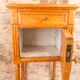Neo-Louis XVI Nightstand in Spotted Maple & White Marble (Late 19th Century)