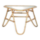 Vintage rattan coffee table from the sixties, bohemian rattan side table.