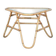 Vintage rattan coffee table from the sixties, bohemian rattan side table.