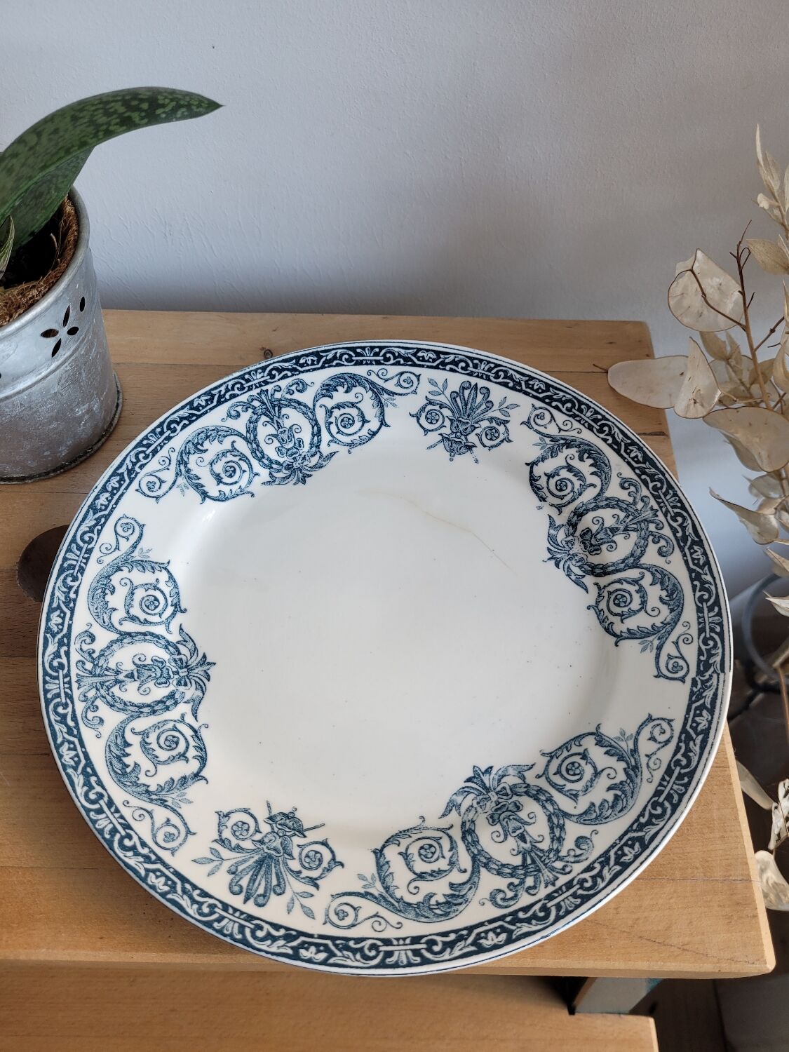 Assiette plate Terre de Fer Marie Louise