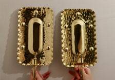 Mid-Century Brass Wall Sconces by A. Eriksson Linberg, Sweden
