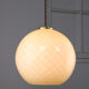Mid-century Yellow & Brass Pendant Lamp