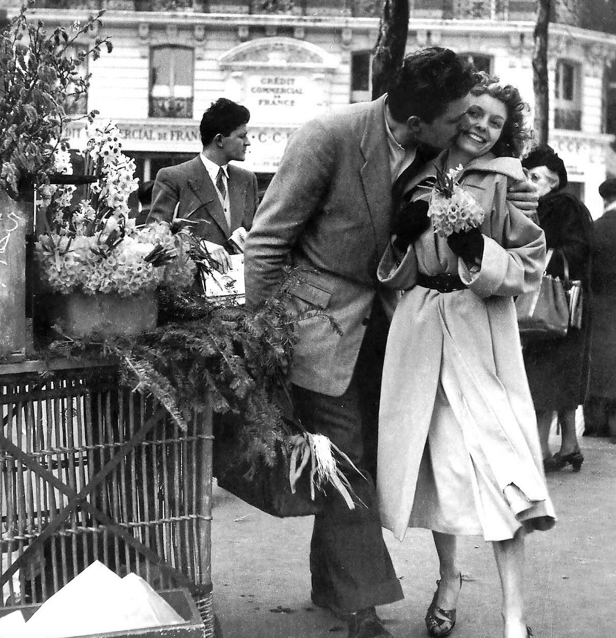Photography, "The Daffodils", Paris, 1954 / Tribute to Robert Doisneau / 15 x 20 cm
