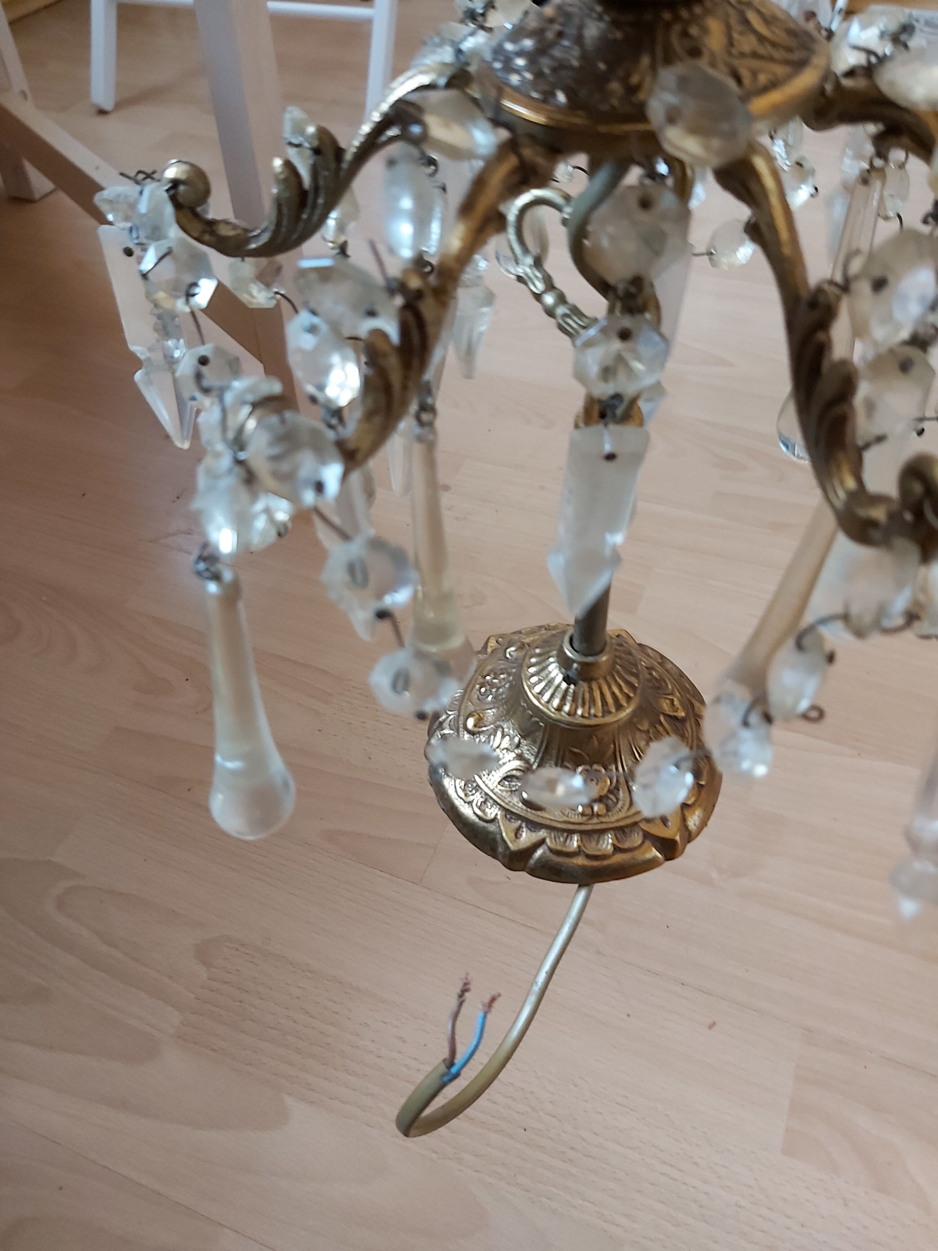 Brass chandelier