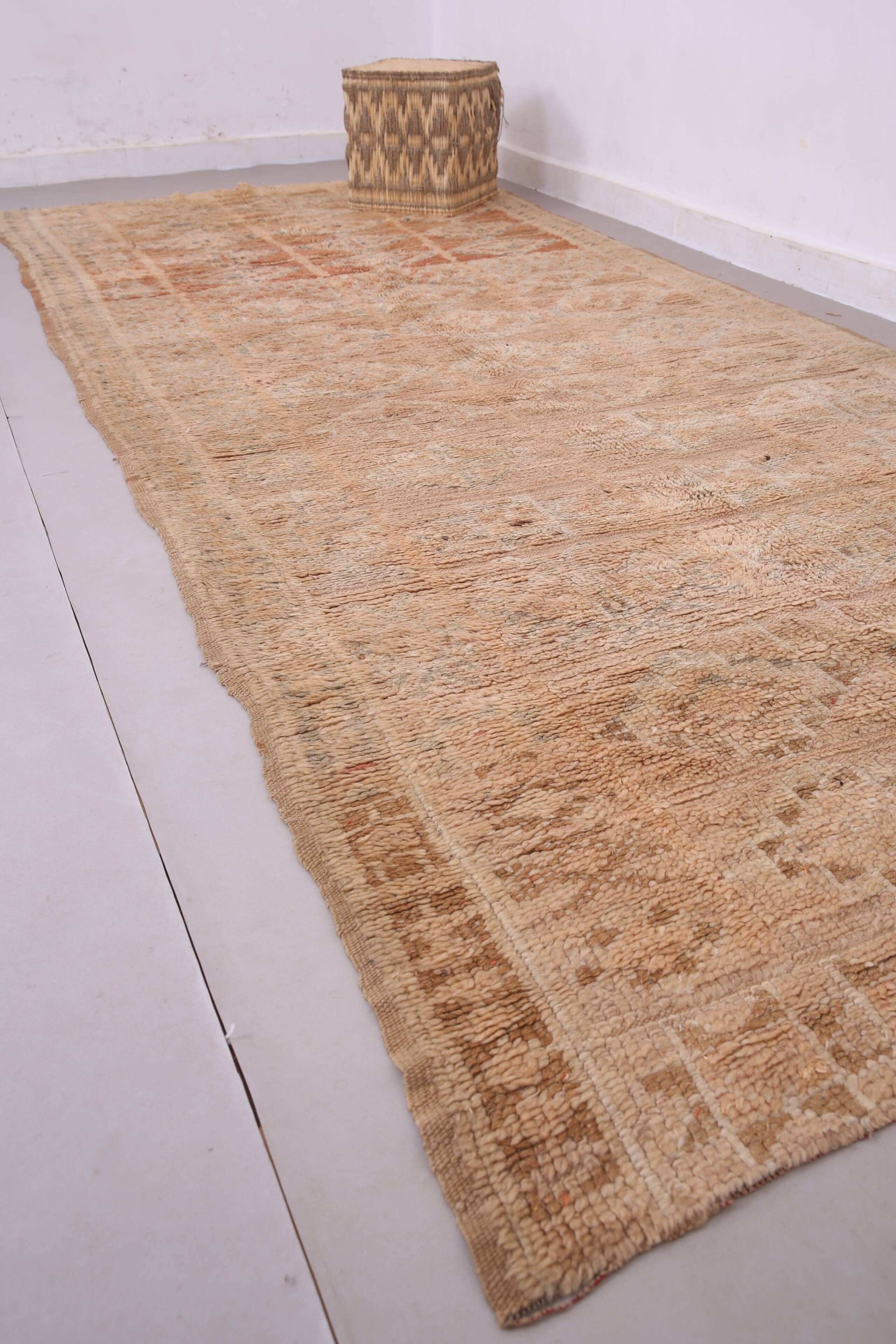 Peach Vintage Moroccan Rug 164 x 376 cm - Berber Wool Rug - Handmade Rug