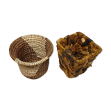 Lot de 2 cache-pots en matières naturelles