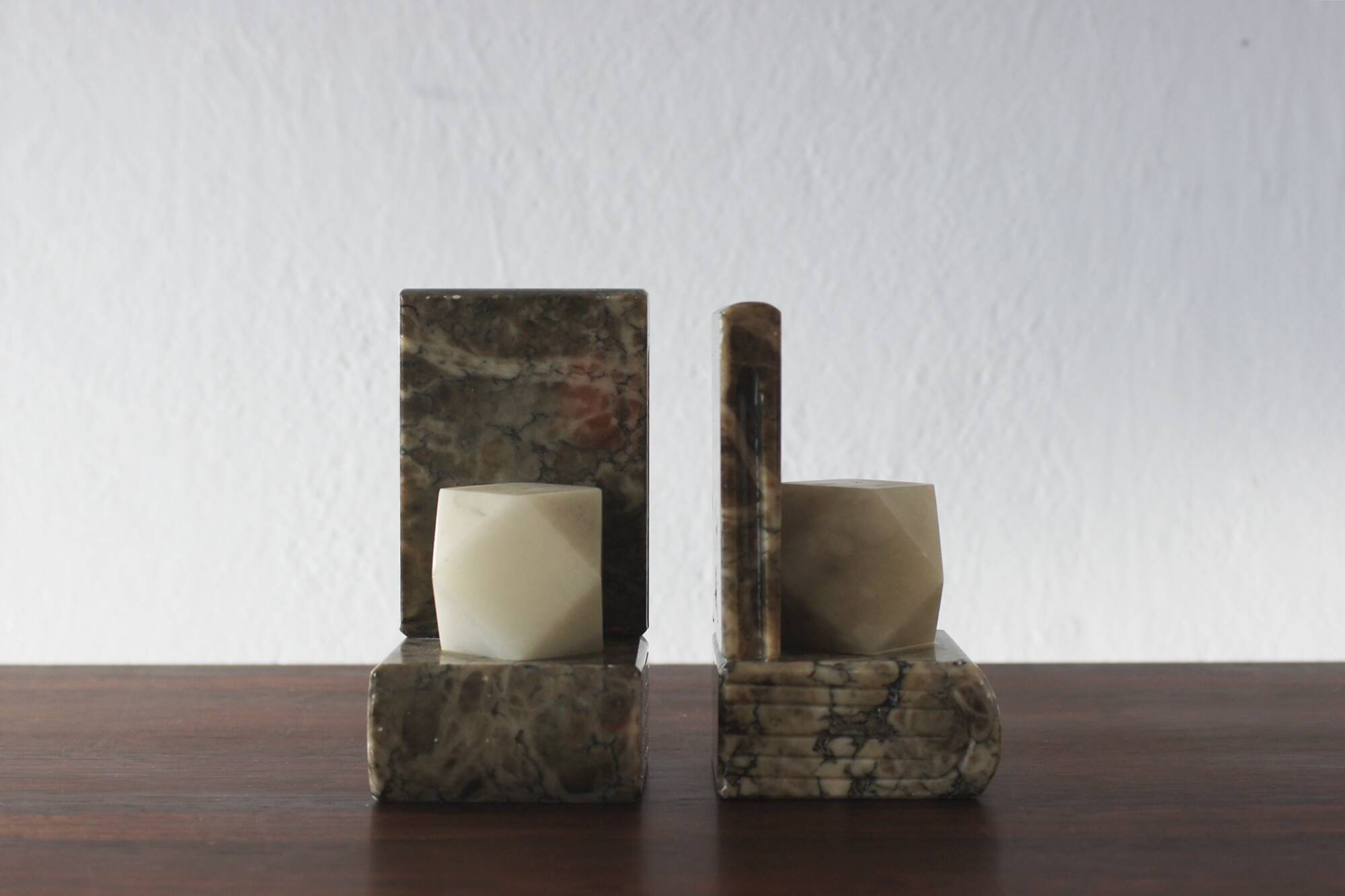 Italian Alabaster Bookends, 1970s, Set of 2