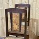 Series of 6 Art Deco chairs in mahogany and leather from the 1930s