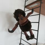 Personnage scandinave en teck articulé "homme des cavernes" années 60 70