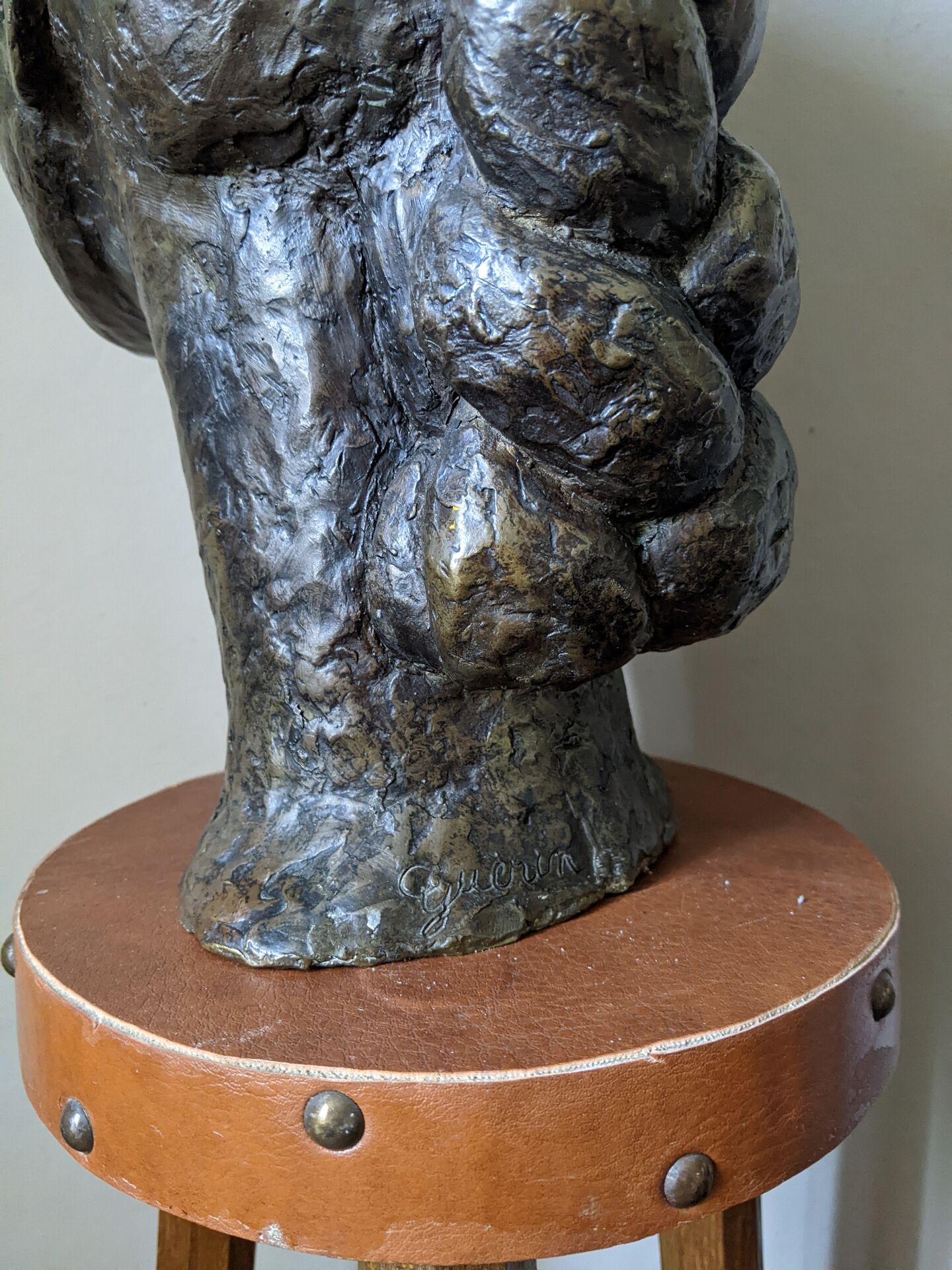 Handcrafted bronze bust sculpture
