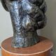 Handcrafted bronze bust sculpture