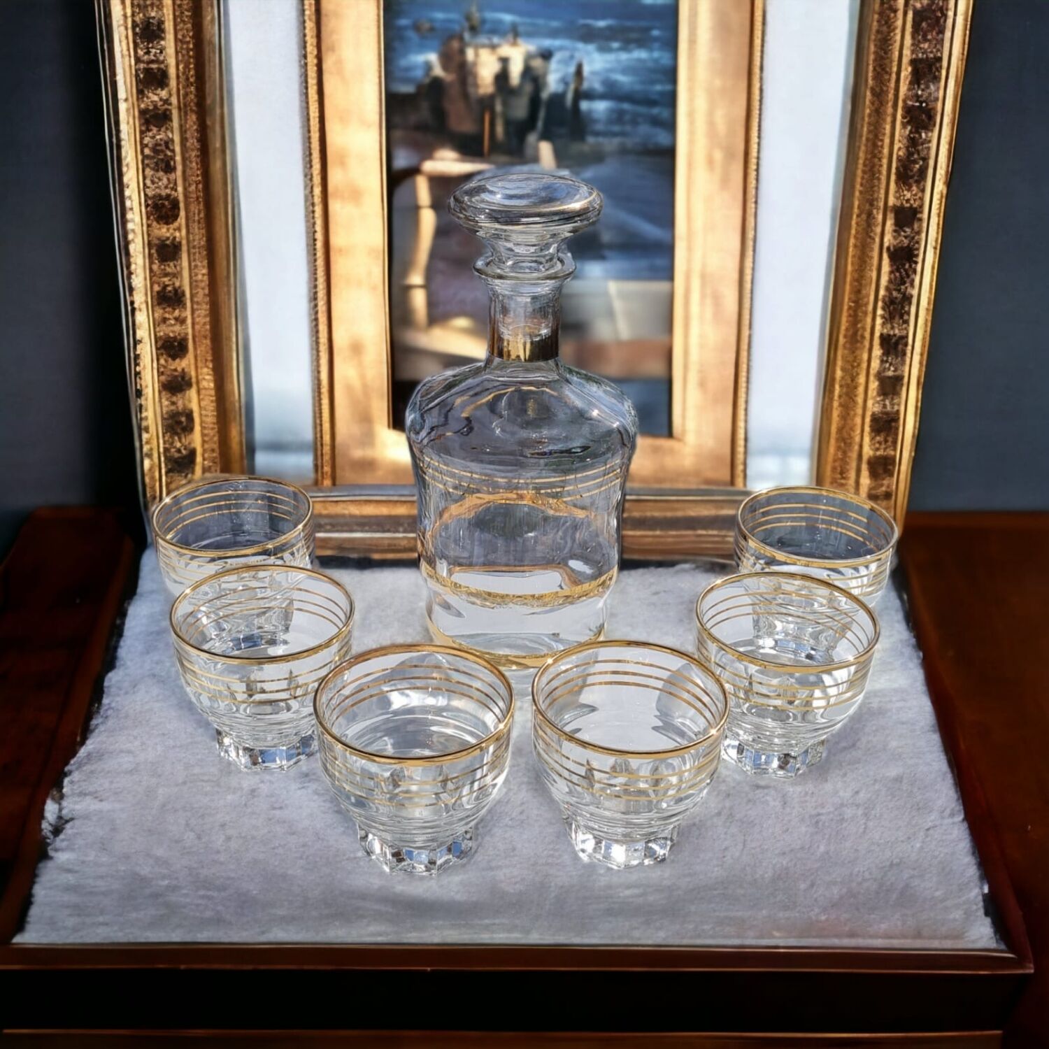 Decanter and 6 glasses from 1940
