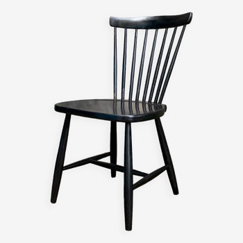 Scandinavian chair Sven Erik Fryklund for HagaFors blackened wood 1950