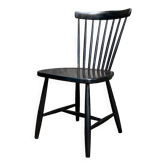 Scandinavian chair Sven Erik Fryklund for HagaFors blackened wood 1950