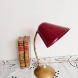 Burgundy cocotte lamp, table, flexible