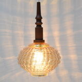 Suspension en verre du milieu du siècle années 1960