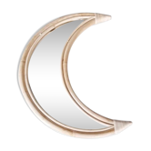 Rattan moon mirror and vintage bohemian cannage