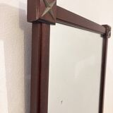 Mid-Century Rectangular Wooden Mirror