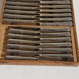 Set de 24 coûteaux SFAM métal argenté lames inox