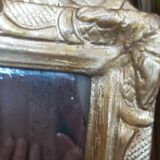 Gilded wooden mirror, 18th century.
