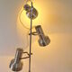 Floor lamp 3 brushed aluminum spots dating from the 70s_ Space Age
