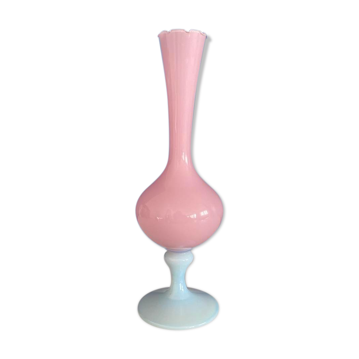 Vintage opaline pink vase