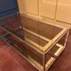 Vintage coffee table in glass and gilded brass