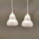 Two small ceramic hanging lights from Danish Søholm, estimated 1980s.