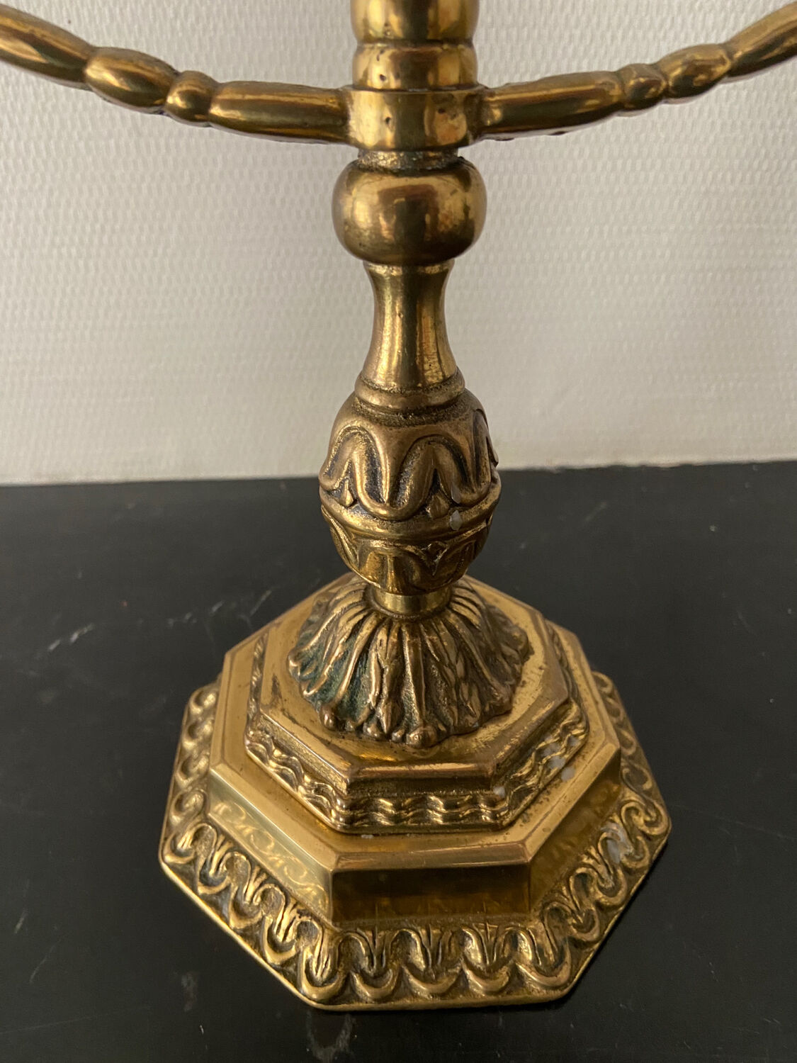 Vintage golden menorah