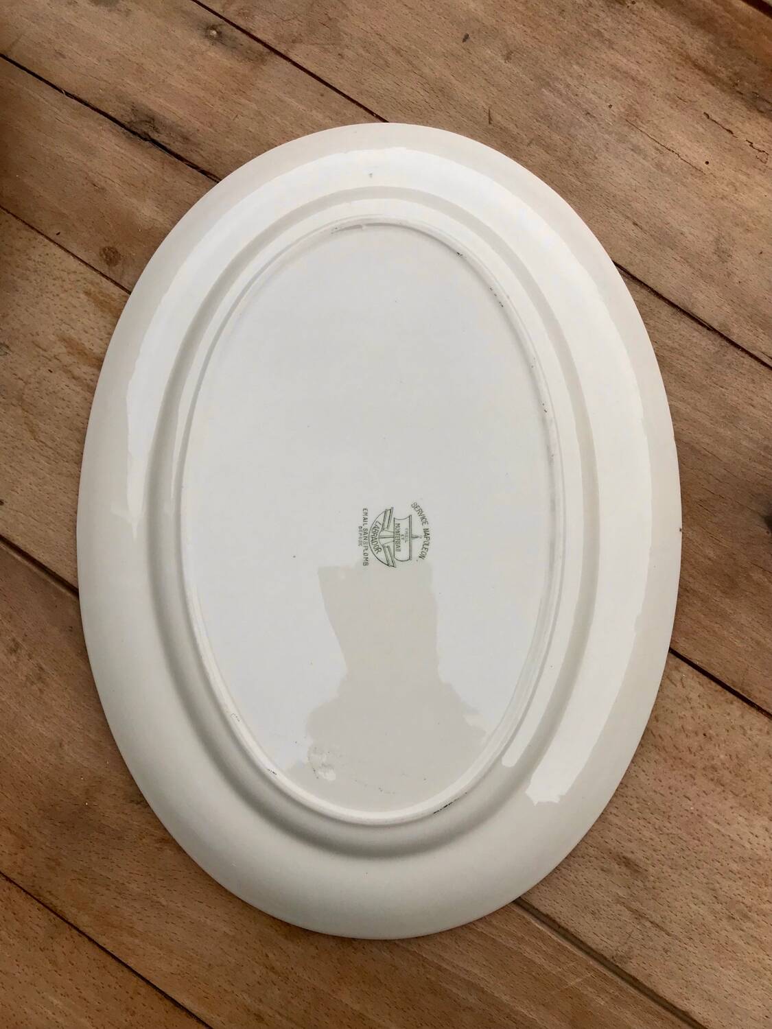 Oval serving dish Creil et Montereau Labrador Napoleon