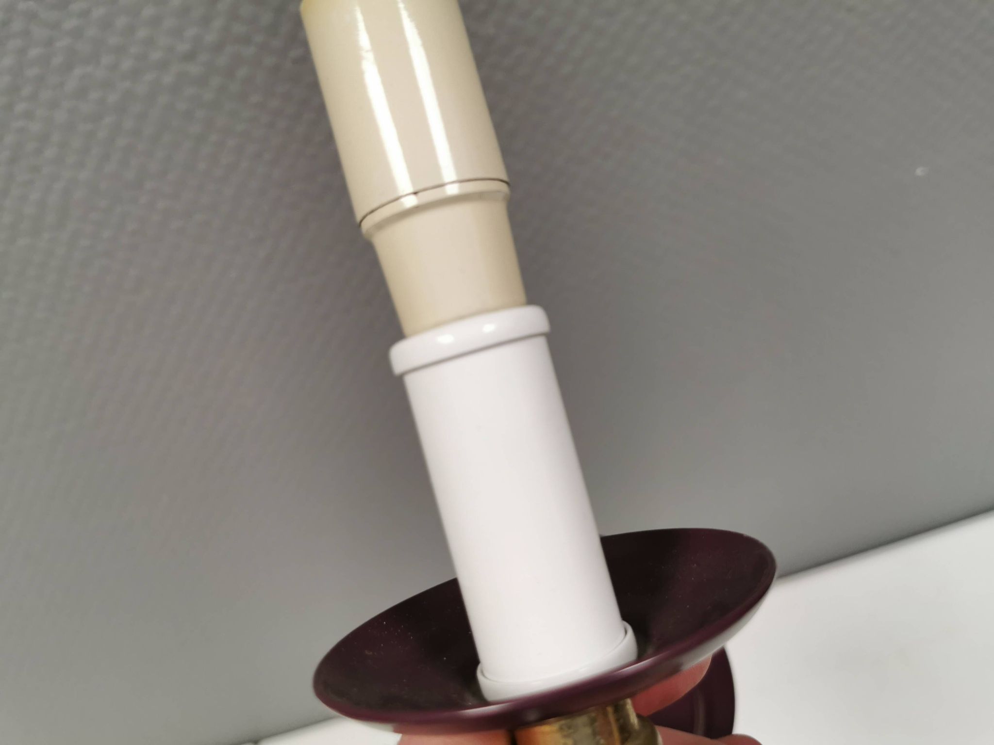 Wall lamp from Swedish Belid 1990s, in a beautiful aubergine purple colour.